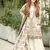 White Faux georgette Heavy Embroidery Work Wedding wear palazzo Pair 