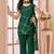 Green  art silk straight cut kids salwar suits