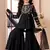 Black zari work art silk a line kids salwar suits