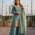 Teal Color Fendy Silk Heavy Embroidery Work Party wear palazzo Pair