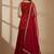 Red Embroidered Lehenga Set with Sheer Dupatta