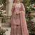 Peach Fendy Silk Wedding wear Designer Embroidery Sharara Set