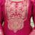 Women's pink chanderi cotton silk embroidered kurta pant set with jacquard dupatta