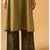 Classic mustard cotton kurta set with printed bottoms
