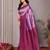 Lavender  soft silk blend banarasi jacuard work designer party wear saree with unstitched blouse piece