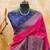 Pink neavyblue  soft silk blend banarasi jacuard work designer party wear saree with unstitched blouse piece