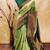 Pista green  soft silk blend banarasi jacuard work designer party wear saree with unstitched blouse piece