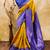 Yellow royalblue  soft silk blend banarasi jacuard work designer party wear saree with unstitched blouse piece