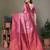 Light pink wine soft silk blend banarasi jacuard work designer party wear saree with unstitched blouse piece