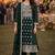 Elegant  unstiched dark green embroidered georgette kurta set with bottom & dupatta