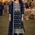 Elegant  unstiched black embroidered georgette kurta set with bottom & dupatta