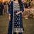 Elegant  unstiched black embroidered georgette kurta set with bottom & dupatta