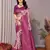 light peach purple silk blend banarasi saree with unstitched blouse piece