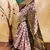 light pink green silk blend banarasi saree with unstitched blouse piece