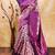 Light peach purple soft silk blend banarasi jacuard work designer party wear saree with unstitched blouse piece