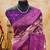 Light peach purple soft silk blend banarasi jacuard work designer party wear saree with unstitched blouse piece