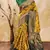 yellow green silk blend banarasi saree with unstitched blouse piece