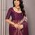 Wine soft silk blend banarasi jacuard work designer party wear saree with unstitched blouse piece