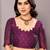 Wine soft silk blend banarasi jacuard work designer party wear saree with unstitched blouse piece