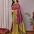 Purple  soft silk blend banarasi jacuard work designer party wear saree with unstitched blouse piece