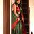 Grren red  soft silk blend banarasi jacuard work designer party wear saree with unstitched blouse piece