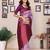 Lavender purple soft silk blend banarasi jacuard work designer party wear saree with unstitched blouse piece