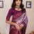 Lavender purple soft silk blend banarasi jacuard work designer party wear saree with unstitched blouse piece