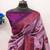 Lavender purple soft silk blend banarasi jacuard work designer party wear saree with unstitched blouse piece