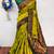 Lamon green  soft silk blend banarasi jacuard work designer party wear saree with unstitched blouse piece