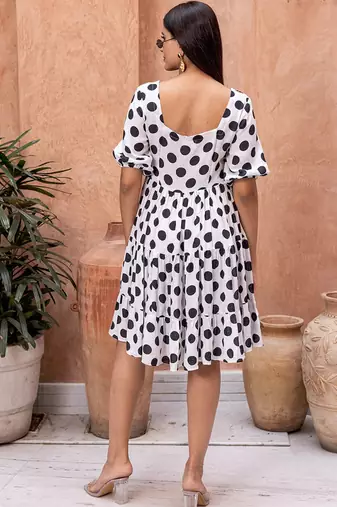 Off white rayon digital print designer western gown