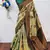 pista green silk blend banarasi saree with unstitched blouse piece