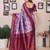 Lavender wine  soft silk blend banarasi jacuard work designer party wear saree with unstitched blouse piece