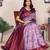 Lavender wine  soft silk blend banarasi jacuard work designer party wear saree with unstitched blouse piece