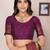 Lavender wine  soft silk blend banarasi jacuard work designer party wear saree with unstitched blouse piece