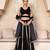 black velvet designer lehenga set with gota lace detailing
