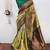 Pista green  soft silk blend banarasi jacuard work designer party wear saree with unstitched blouse piece