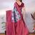 Sky wine soft silk blend banarasi jacuard work designer party wear saree with unstitched blouse piece
