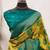 Lemon rama  soft silk blend banarasi jacuard work designer party wear saree with unstitched blouse piece