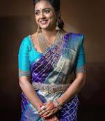 blue sky soft art silk blend banarasi jacuard work designer party wear saree with unstitched blouse piece