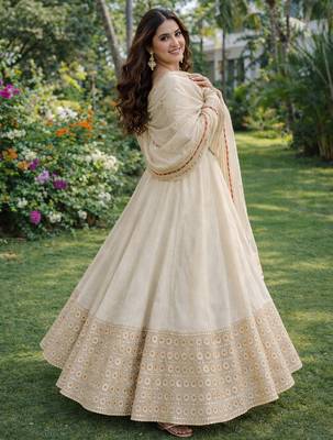 chinon silk anarkalt set with heavy coding embroidery 2