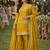 Elegant mustard embroidered real silk kurta sharara set with dupatta