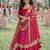 Elegant pink silk embroidered anarkali gown with dupatta