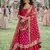 Elegant pink silk embroidered anarkali gown with dupatta