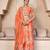orange silk embroidered lehenga choli with gota patti dupatta