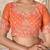 orange silk embroidered lehenga choli with gota patti dupatta