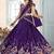Tantalizing Purple Thread Embroidered Chinon Wedding Wear Lehenga Choli