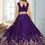 Tantalizing Purple Thread Embroidered Chinon Wedding Wear Lehenga Choli