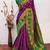 Purpe green   soft silk blend banarasi jacuard work designer party wear saree with unstitched blouse piece