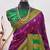 Purpe green   soft silk blend banarasi jacuard work designer party wear saree with unstitched blouse piece