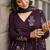 Dark purple pure muslin digital printed designer salwar suit
